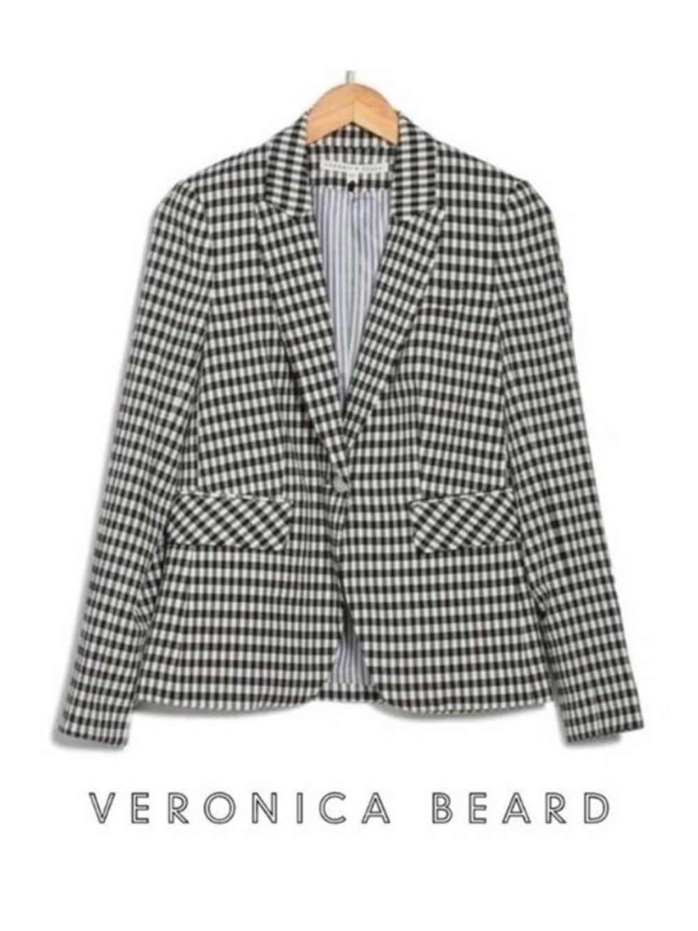 ✨Veronica Beard Checkered Cutaway Dickey Legacy Blazer Gingham 6